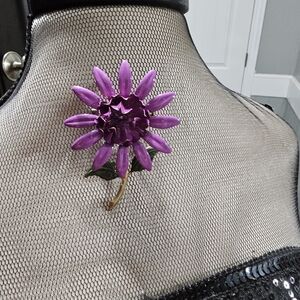 Purple Flower Brooch